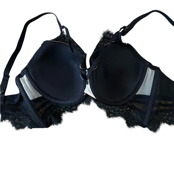 NWOT Hunkemoller Marilee Padded Underwired Longline Black Bra – Sz 34DD - Picture 5 of 6